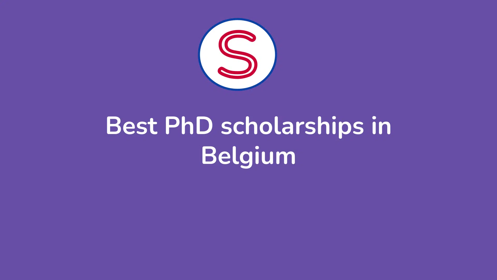 PhD scholarships in Belgium